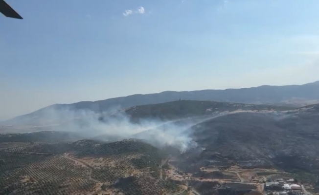 Gölmarmara’da makilik alanda yangın