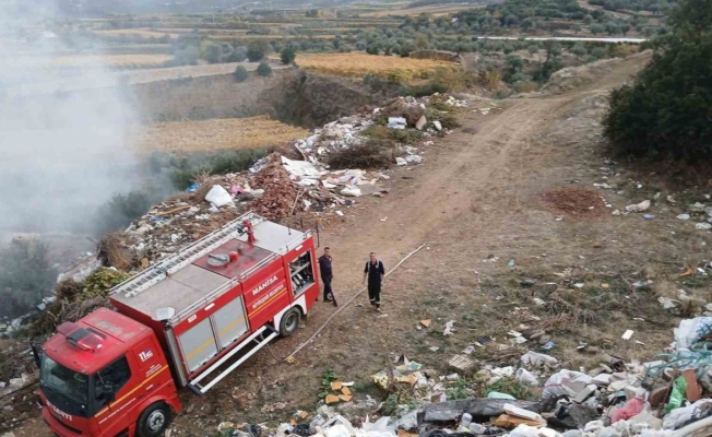 Çöplükte çıkan yangın söndürüldü