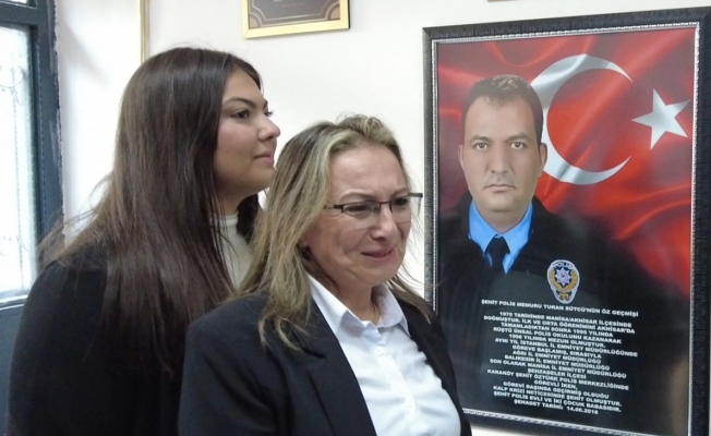 Şehit polisin adı kızının okuduğu ilkokula verildi