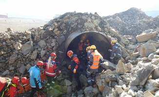 Soma'da Maden ocağında heyelan tatbikatı